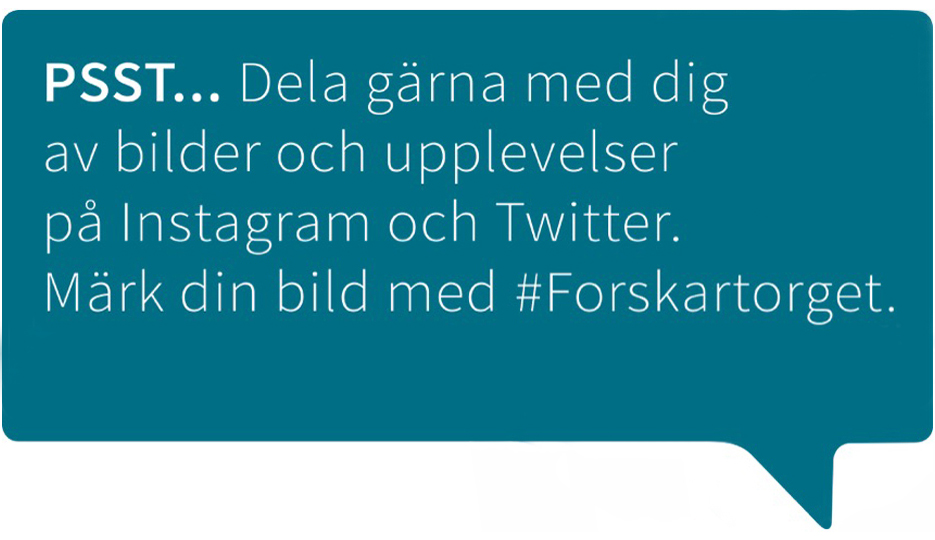 Dela med dig på #forskartorget